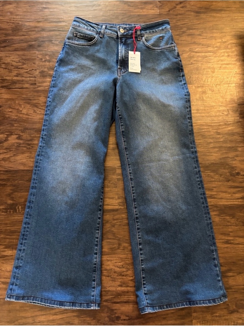 MerSea High-Rise Wide-Leg Women's Jeans in Medium Blue(Size 29)